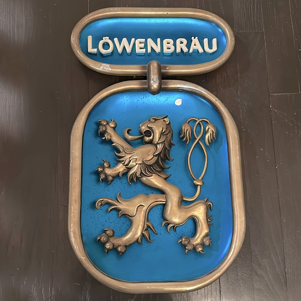 VINTAGE LOWENBRAU BEER SIGN